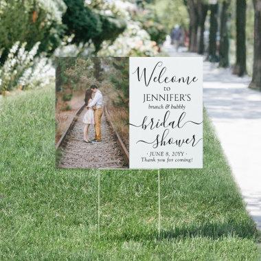 2 Sided Any Theme Bridal Shower Photo Welcome Yard Sign
