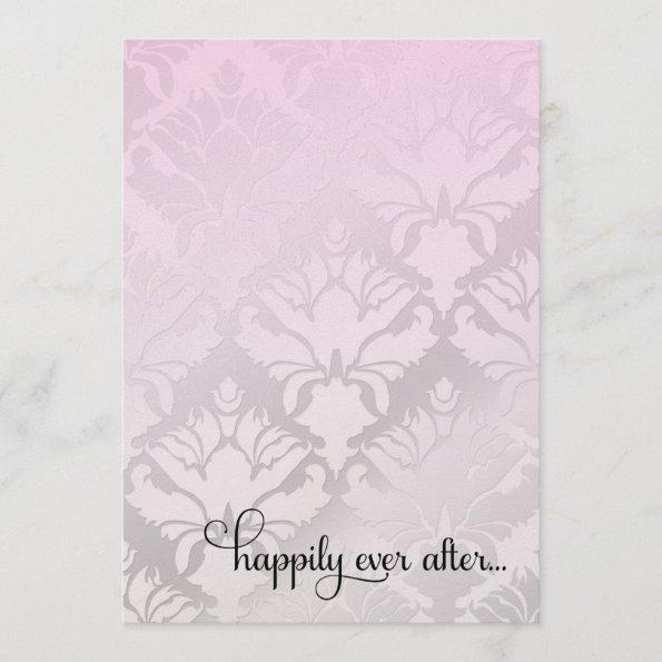 311 Happily Ever After Bridal Shower Pink Metallic Invitations