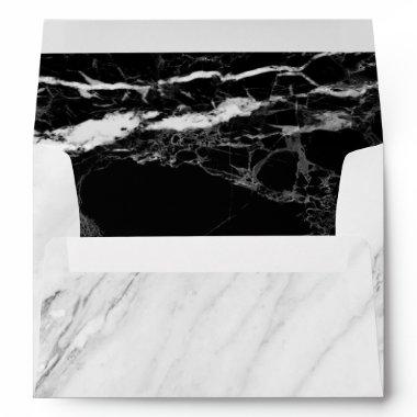 Black White Marble Stone Texture Envelope