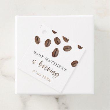 A Baby Is Brewing Coffee Beans Couples Shower Favor Tags