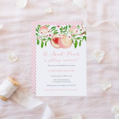A Sweet Peach Is Getting Married Bridal Shower Invitations