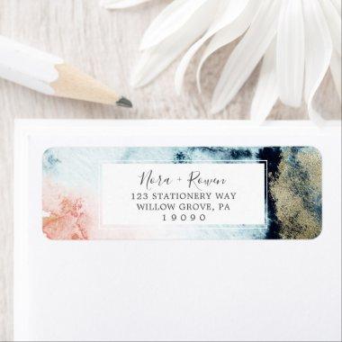 Abstract Celestial Watercolor Return Address Label