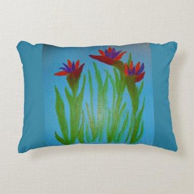 Accent Pillow Brushed Polyester Bird of Paradise
