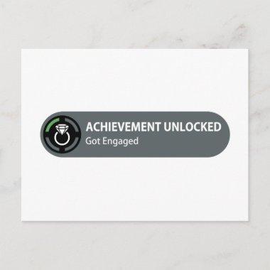 Achievement Unlocked - Got Engaged Announcement PostInvitations