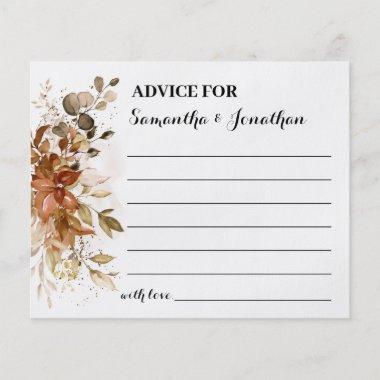 Advice for Couple Autumn Fall Bridal Shower Invitations Flyer