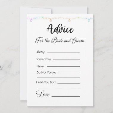 Advice For The Bride and Groom Hanging Lights Invitations