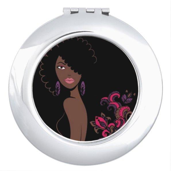 Afrocentric Beauty Compact Mirror