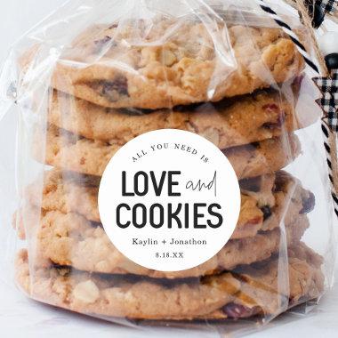 All You Need is Love & Cookies Wedding Favor Label