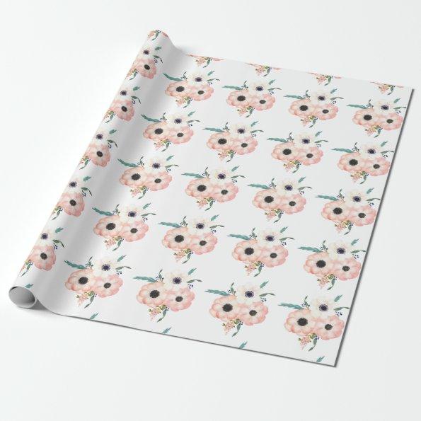 Anemone Bridal Shower Giftwrap Wrapping Paper