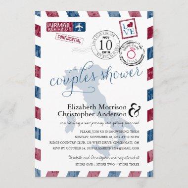 Antique Airmail Italy | Couples Shower Invitations