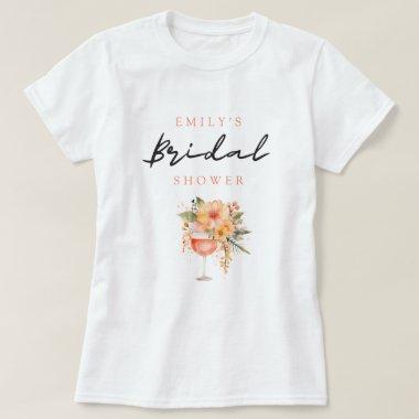 Aperol Spritz Floral Bridal Shower T-Shirt
