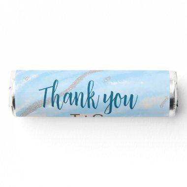 Aqua gold thank you add couple name date year text breath savers® mints