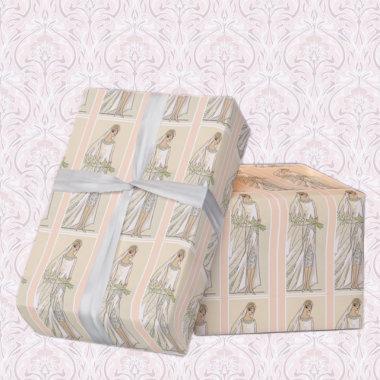 Art Deco Bride Wrapping Paper