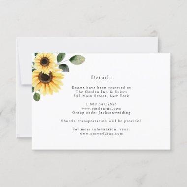 Autumn Sunflower Wedding Details Invitations