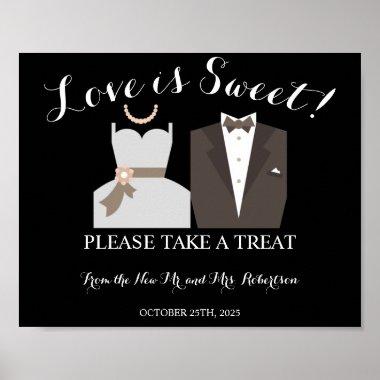 B & G Love is Sweet Bridal Shower Wedding Poster
