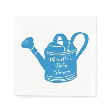 Baby Boy Shower Personalized Message Watering Can Napkins