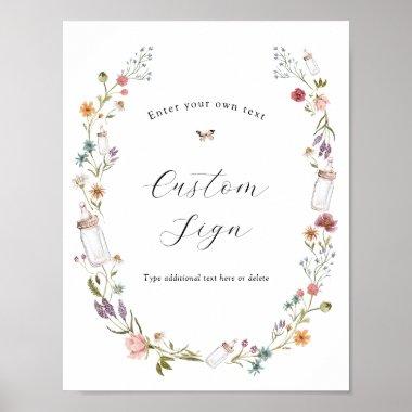 Baby in Bloom Custom Text Sign