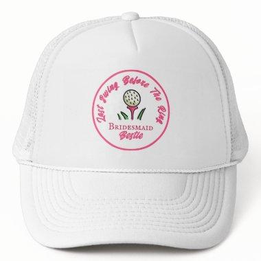 Bachelorette Party, Bridal Shower Pink and White Trucker Hat