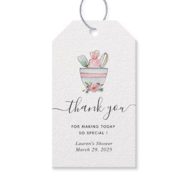 Baking utensils Bridal Shower Thank you Gift Tags