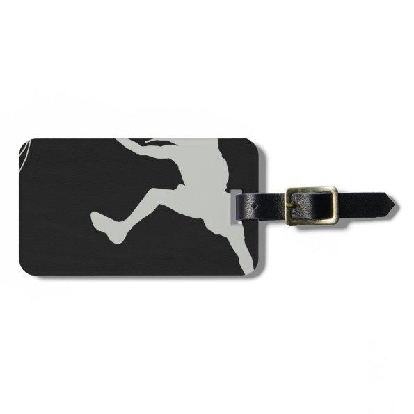 basketball sports jump team game net court luggage tag
