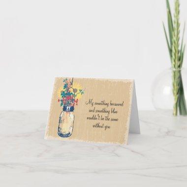 Be My Bridesmaid - Mason Jar & Wildflowers Invitations