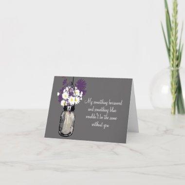 Be My Bridesmaid - Mason Jar & Wildflowers Invitations