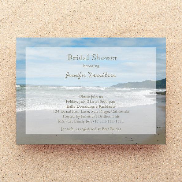 Beach Themed Bridal Shower Invitations