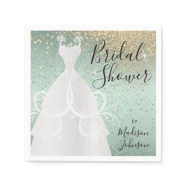 Beautiful Bridal Shower - Mint Green Napkins