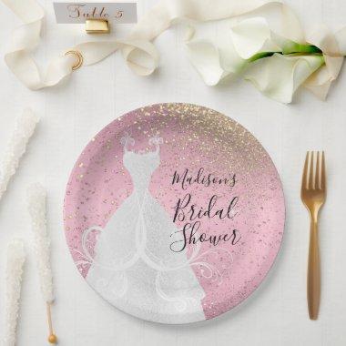 Beautiful Bridal Shower - PInk Paper Plates