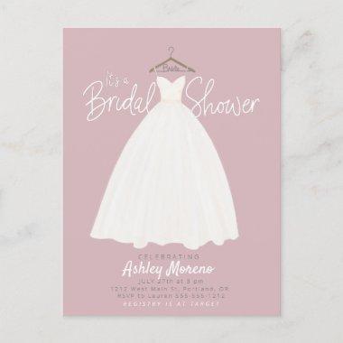 Beautiful dress Bridal shower customizable color I PostInvitations