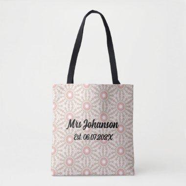 Beautiful Pink Star Pattern Brides Gift Useful Tote Bag