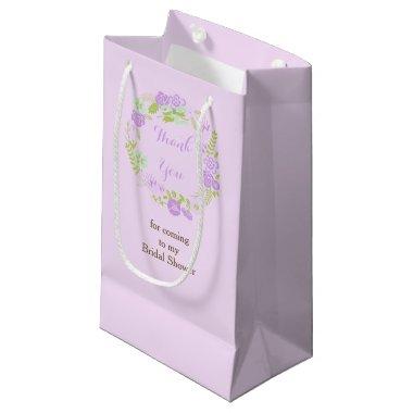 Beautiful Purple Floral Bridal Show Thank You Small Gift Bag