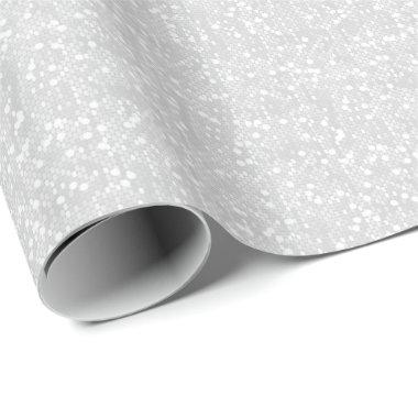 Beautiful White Wedding Confetti Wrapping Paper