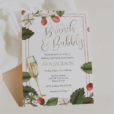 Berry Brunch and Bubbly Bridal Shower Invitations
