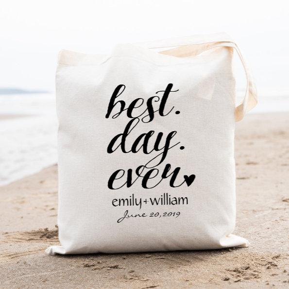 "Best Day Ever" Wedding Welcome bag,Wedding Favor Tote Bag