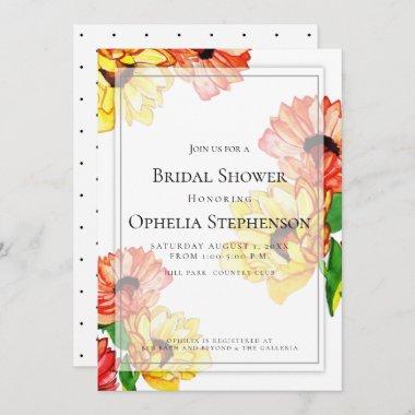 Big Bold Red and Yellow Daisies Invitations