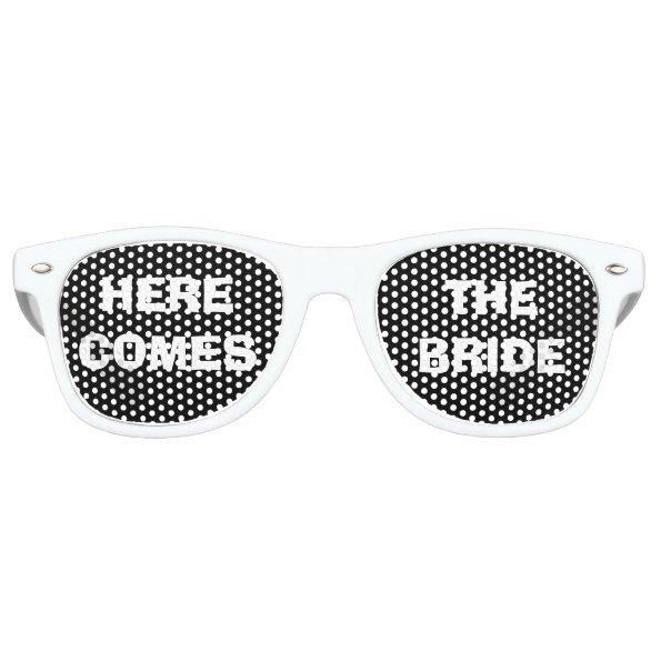 Black and White Bride's Party Eye Glasses