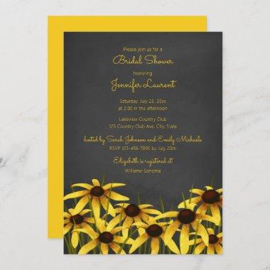 Black Eyed Susan wildflower bridal shower Invitations