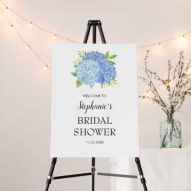 Blue Hydrangea Bouquet Bridal Shower Welcome Foam Board