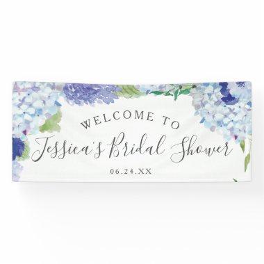 Blue Hydrangea Welcome Bridal Shower Banner