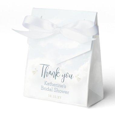 Blue On Cloud Nine Elegant Bridal Shower Thank You Favor Boxes