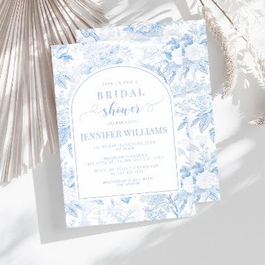 Blue White Chinoiserie Bridal Shower Invitations