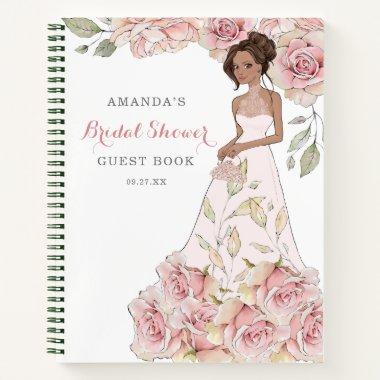 Blush Pink Rose Bride Guest Book