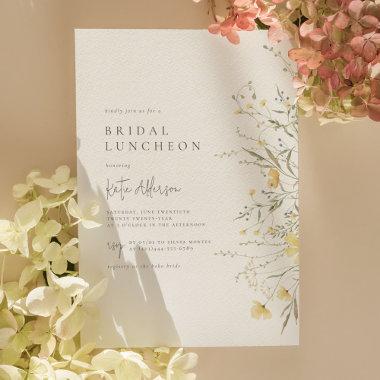 Bohemian Wildflower Elegant Bridal Shower Photo Invitations