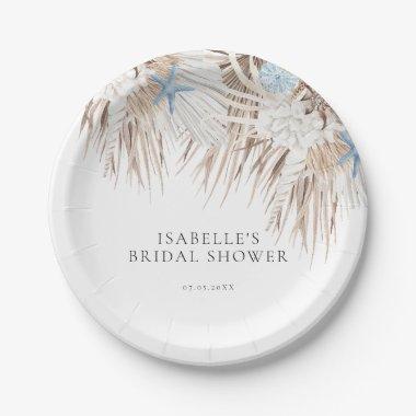Boho Beach Bridal Shower Paper Plates