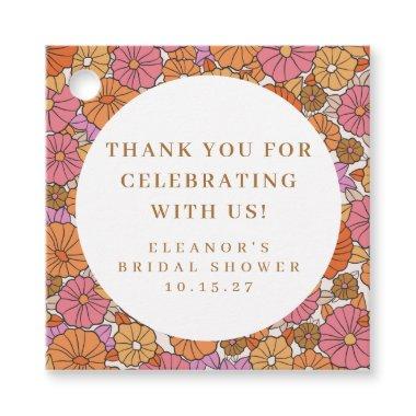 Boho Earthy Floral Bridal Shower Custom Thank You Favor Tags