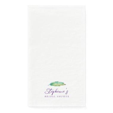 Boho Feather Bridal Shower Paper Guest Towels