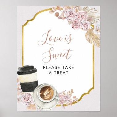Boho Love is Brewing Bridal Shower Love is Sweet Poster