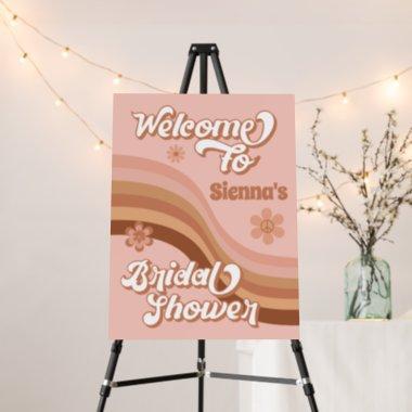 Boho Retro Groovy 70s Bridal Shower Welcome Sign