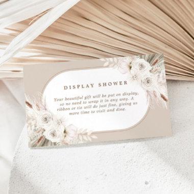 Boho White and Neutral Dried Floral Enclosure Invitations